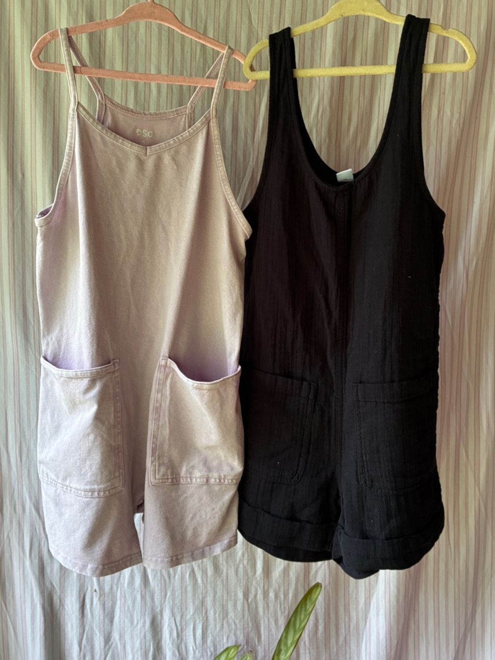 DSG & Old Navy Girls Rompers Tank in Light Lavender and Black. Cotton